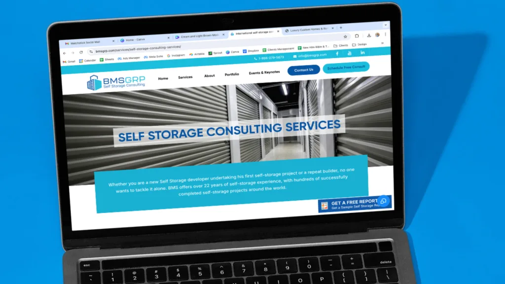 BMSGRP website mockup on desktop