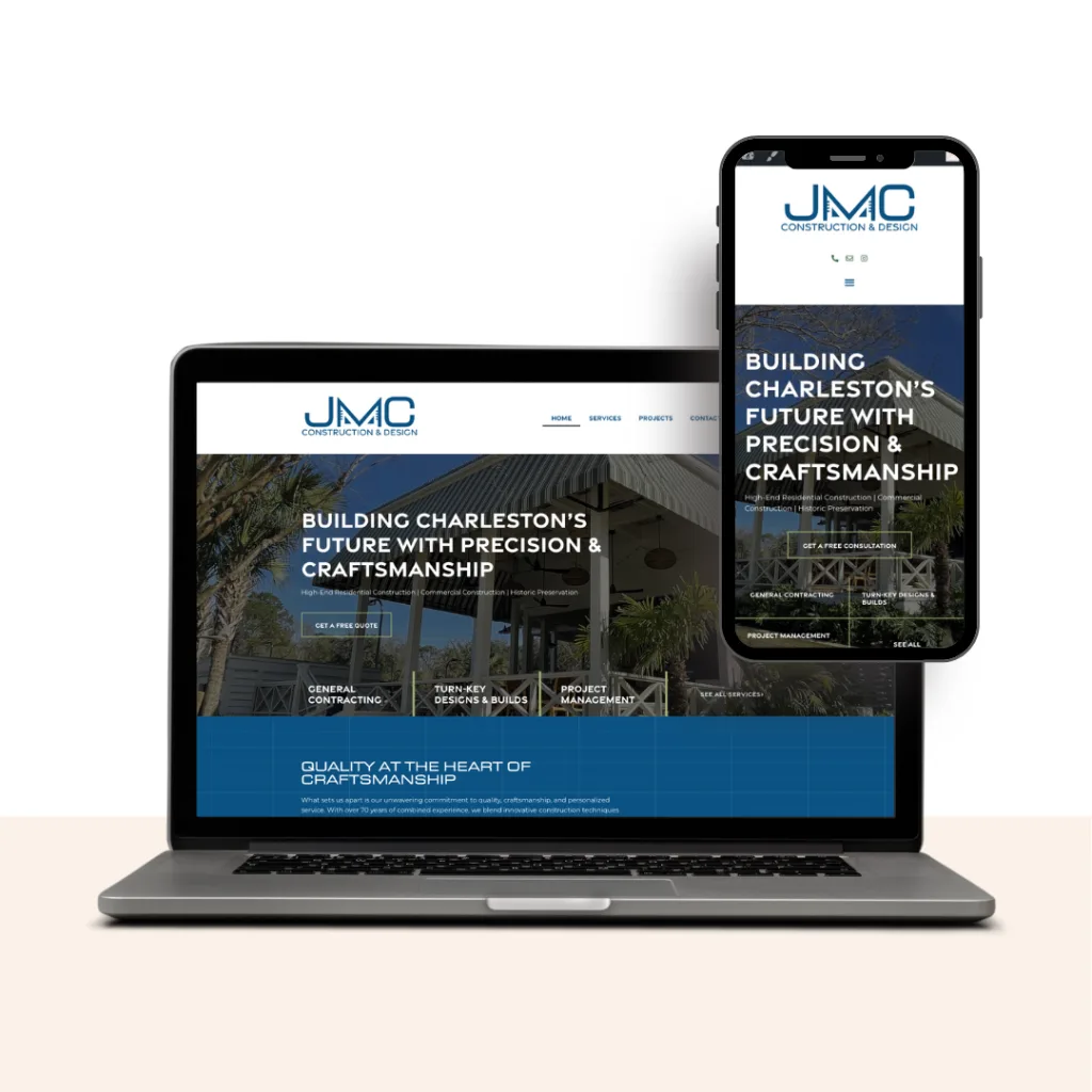 Construction Industry Packages 15 JMS construction website on desktop and mobile