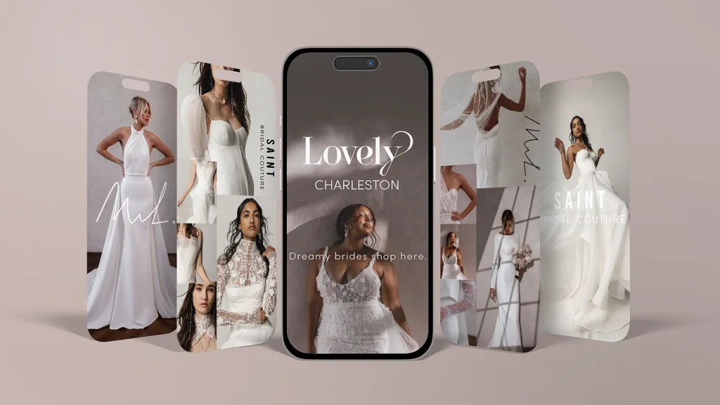 Ad designs created for Lovely Bride of Charleston