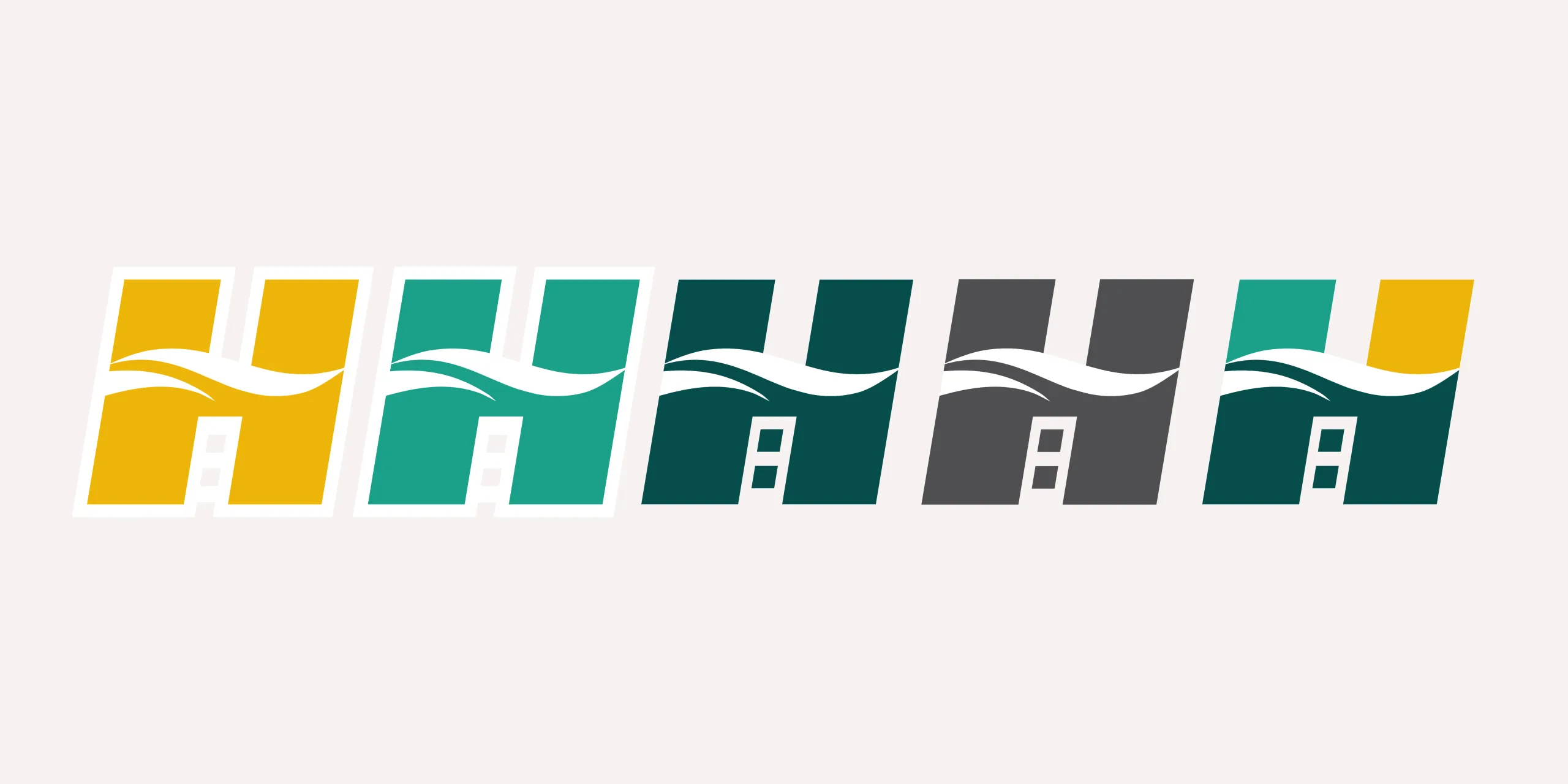 Collection of colorful logo concepts created for clients, showcasing branding design work from a graphic design portfolio and professional branding services.