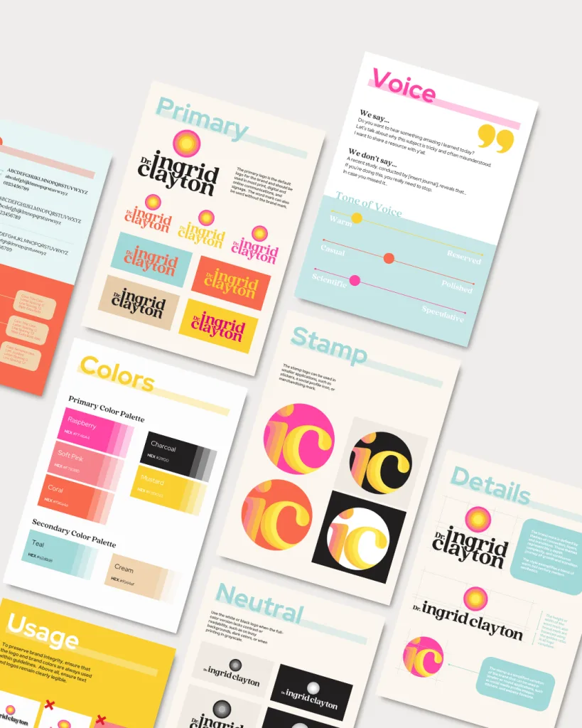 vibrant modern branding for a doctor of psychology